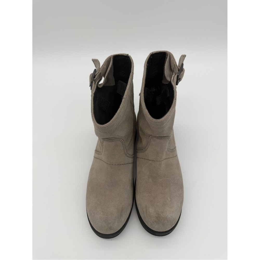 Bikkemburg Stone Suede Ankle Boots with Buckle size 38/7 - Picture 3 of 11